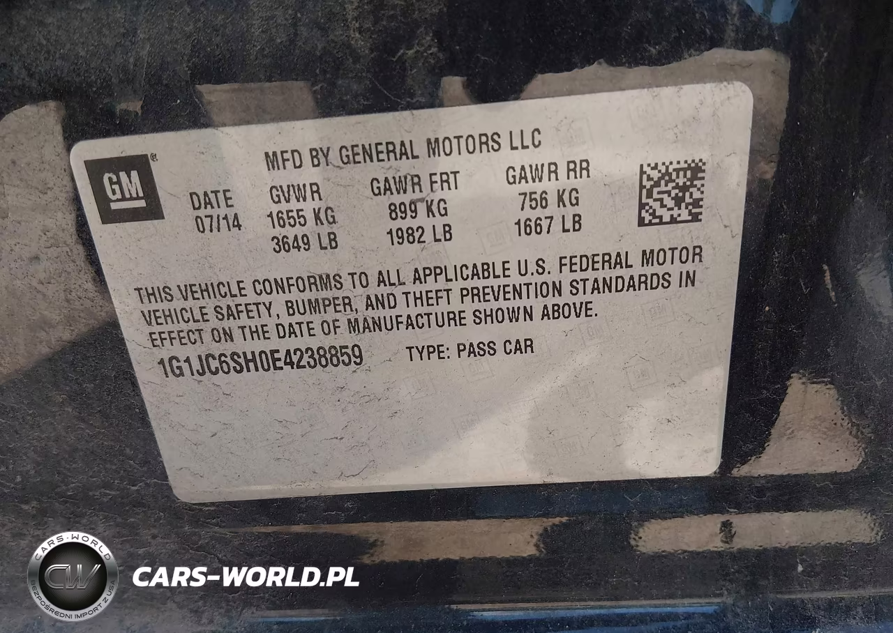 2014 Chevrolet Sonic Lt Auto VIN:1G1JC6SH0E4238859 - 9