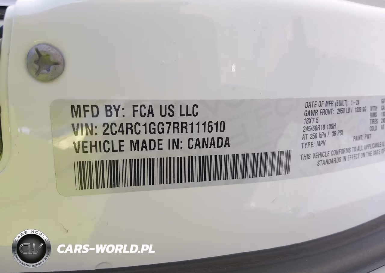 2024 Chrysler Pacifica Limited VIN:2C4RC1GG7RR111610 - 9