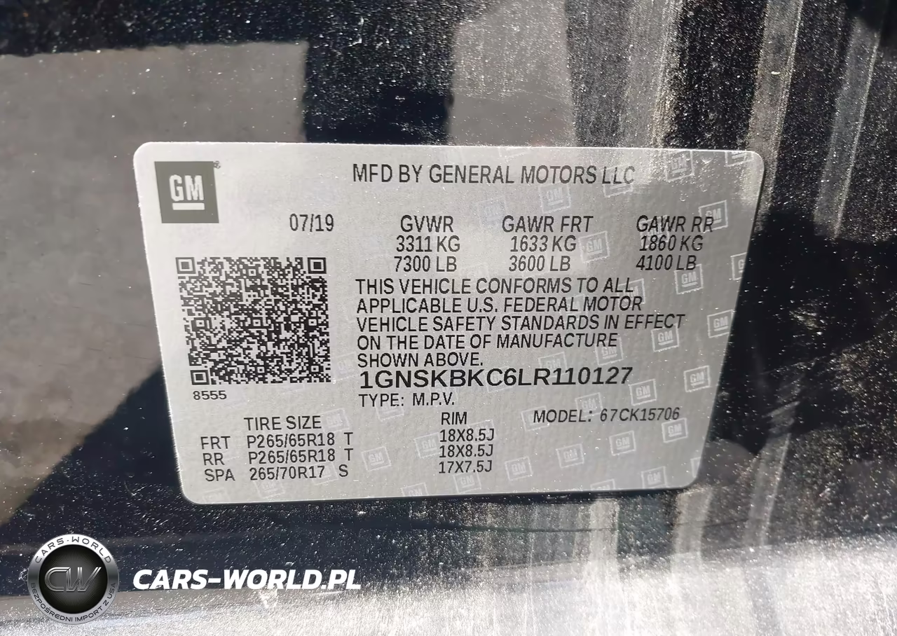 2020 Chevrolet Tahoe 4Wd Lt VIN:1GNSKBKC6LR110127 - 9
