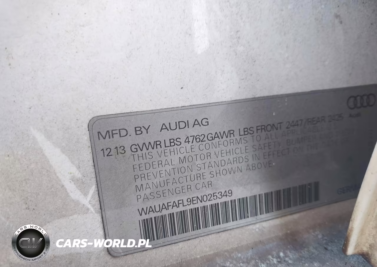 2014 Audi A4 2.0T Premium VIN:WAUAFAFL9EN025349 - 9