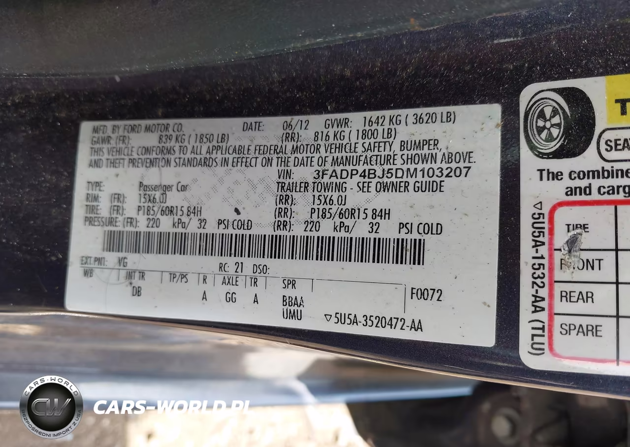 2013 Ford Fiesta Se VIN:3FADP4BJ5DM103207 - 9