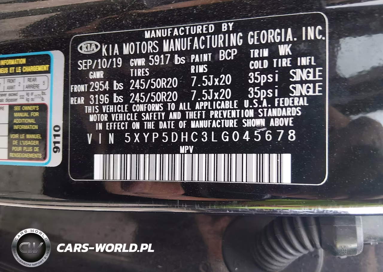 2020 Kia Telluride Sx VIN:5XYP5DHC3LG045678 - 9