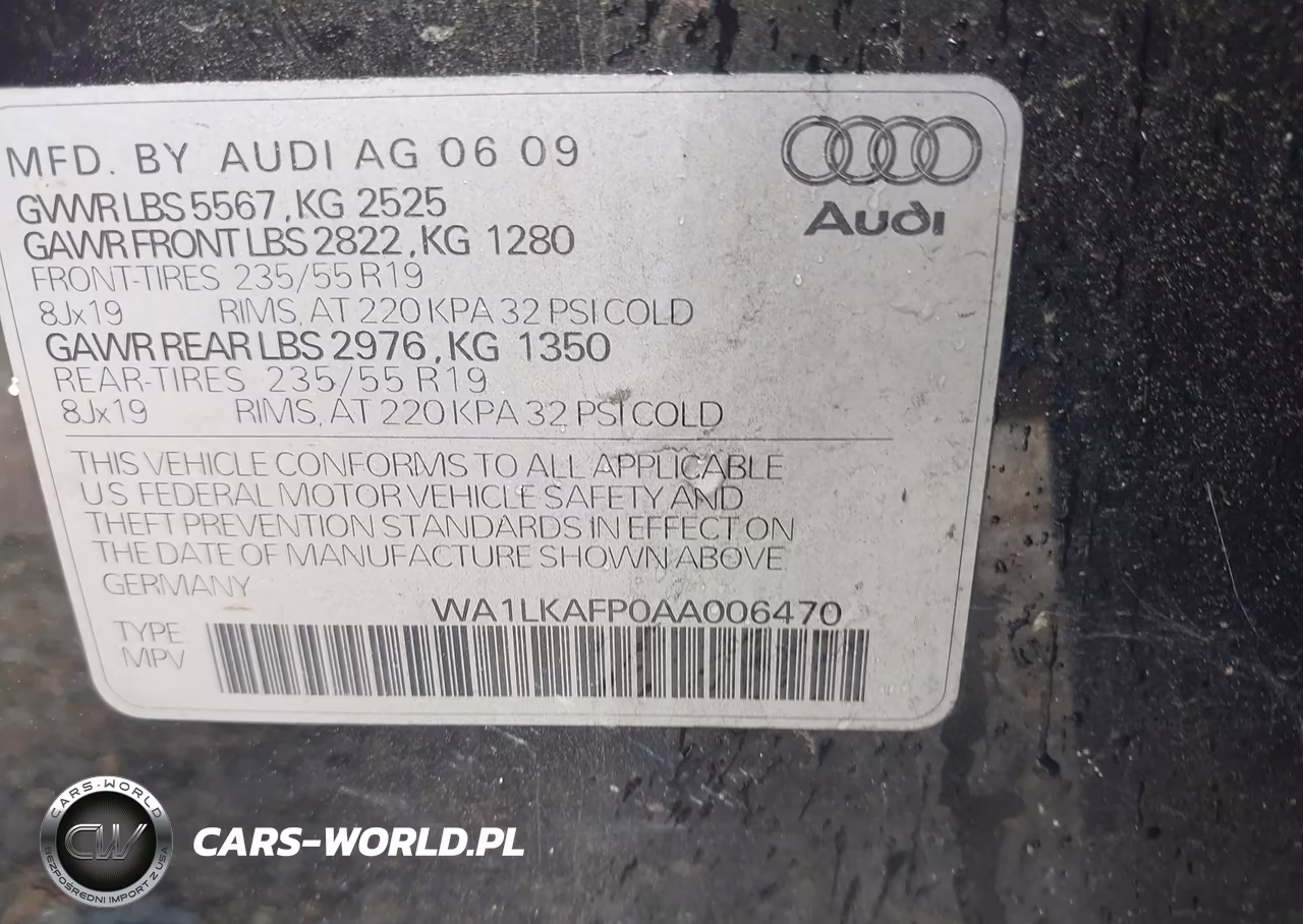 2010 Audi Q5 3.2 Premium VIN:WA1LKAFP0AA006470 - 9