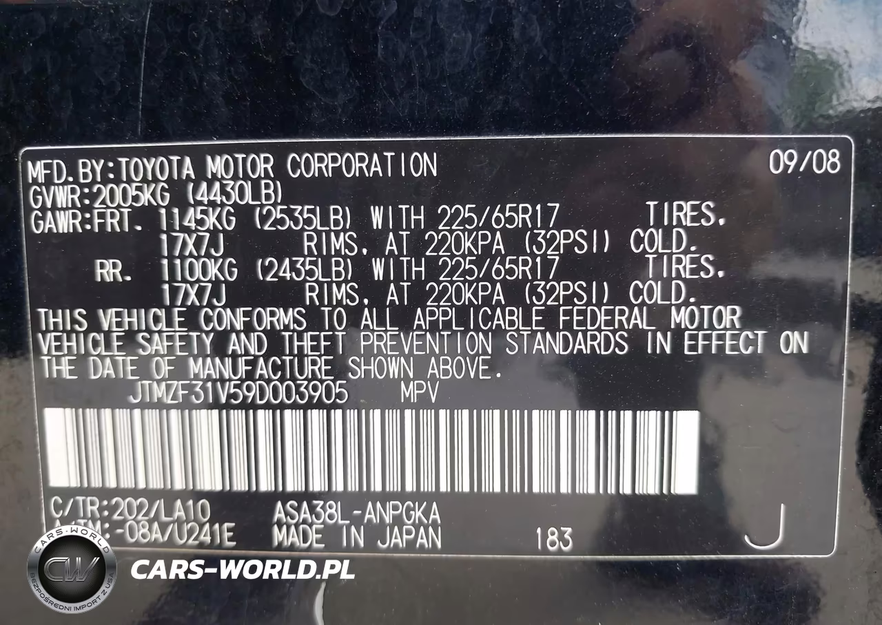 2009 Toyota Rav4 Limited VIN:JTMZF31V59D003905 - 9