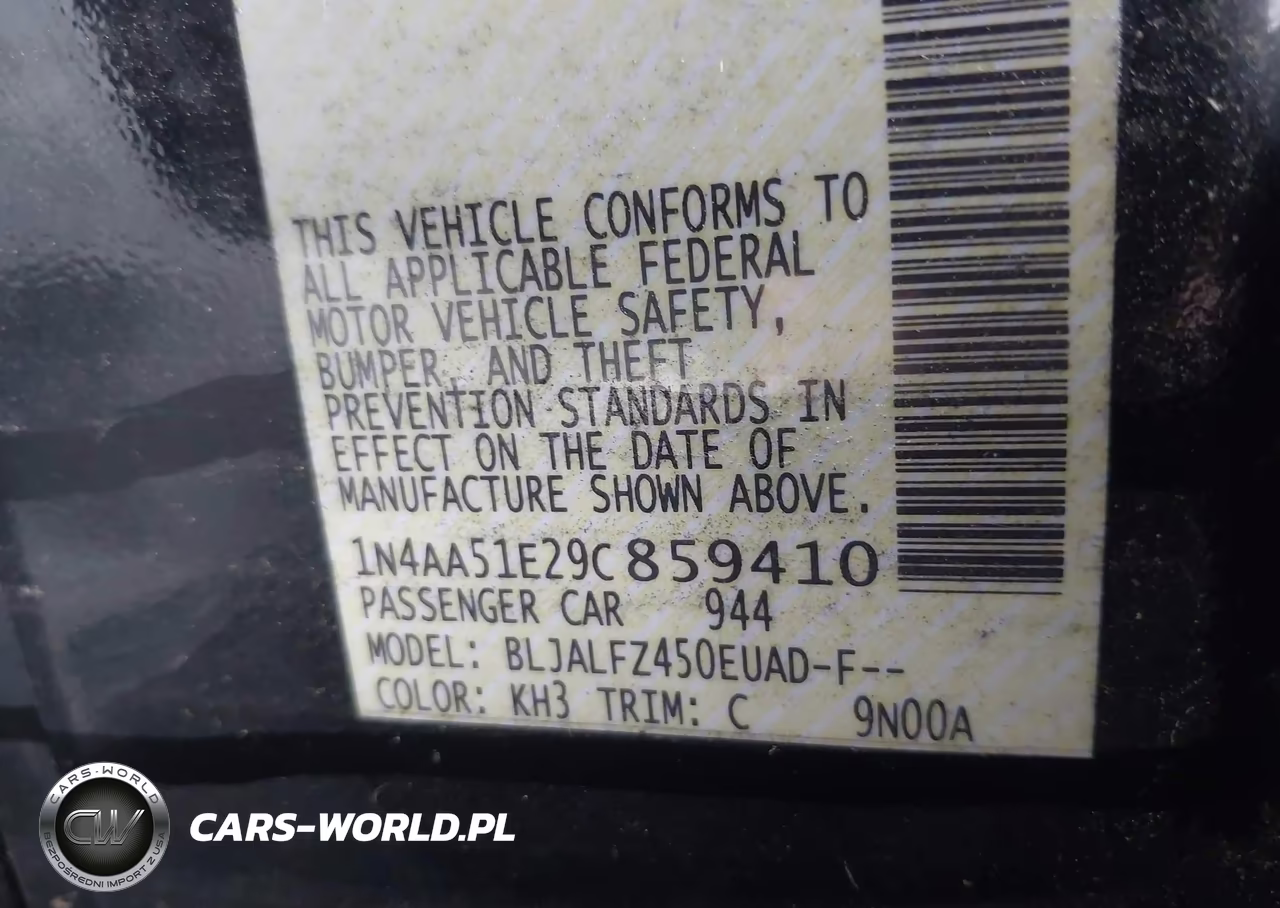 2009 Nissan Maxima 3.5 Sv VIN:1N4AA51E29C859410 - 9