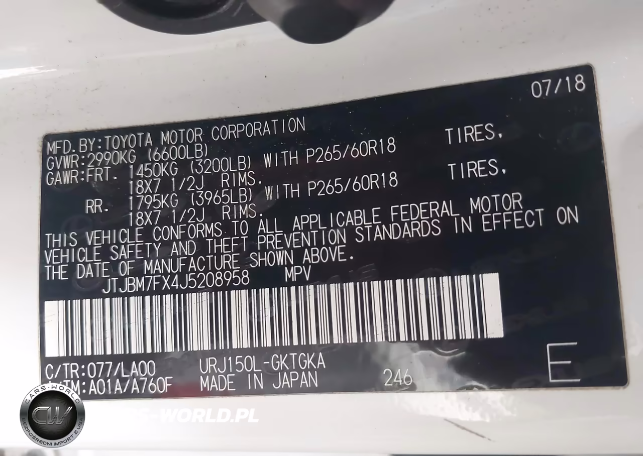 2018 Lexus Gx 460 VIN:JTJBM7FX4J5208958 - 9