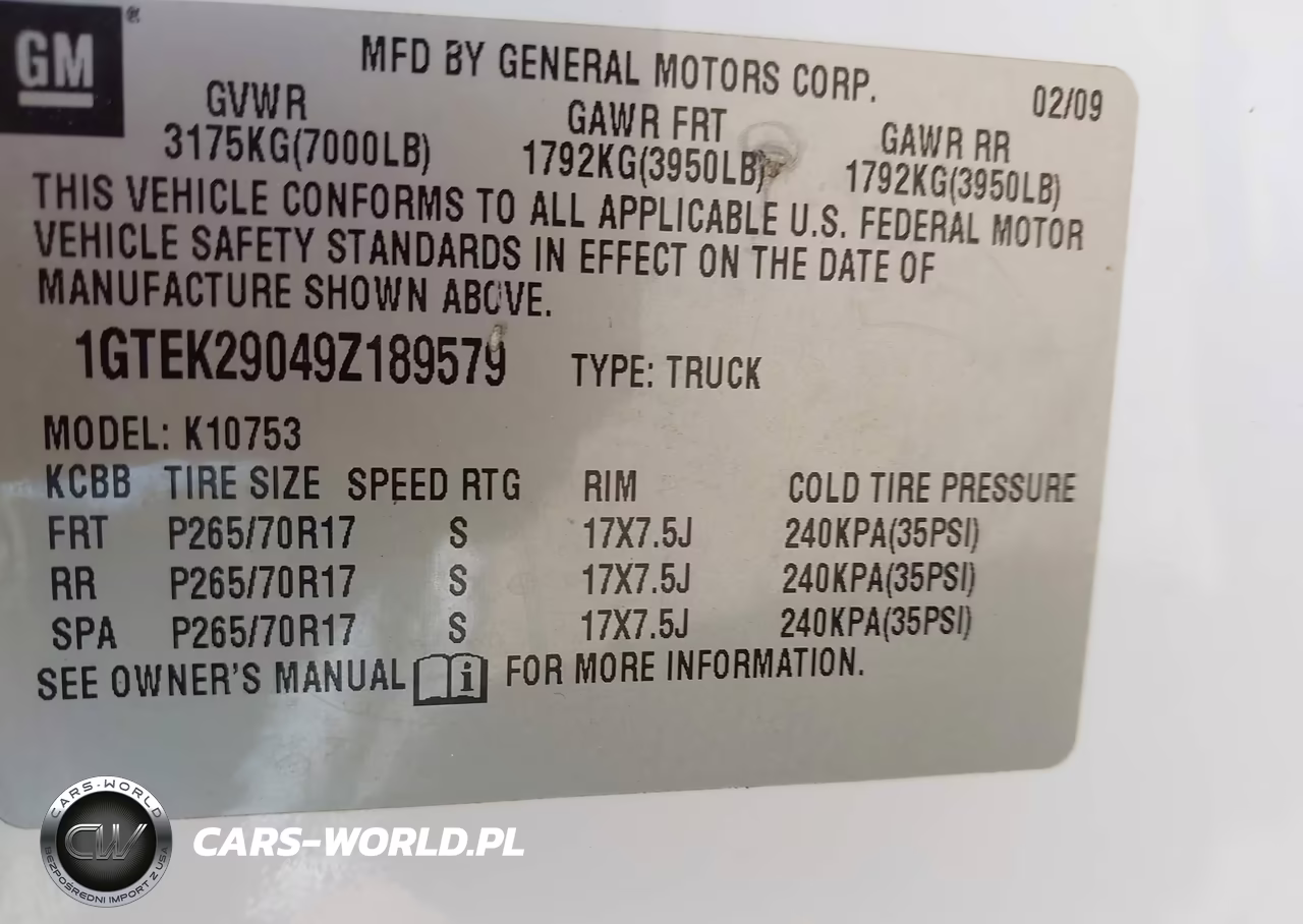2009 GMC Sierra 1500 Sle VIN:1GTEK29049Z189579 - 9