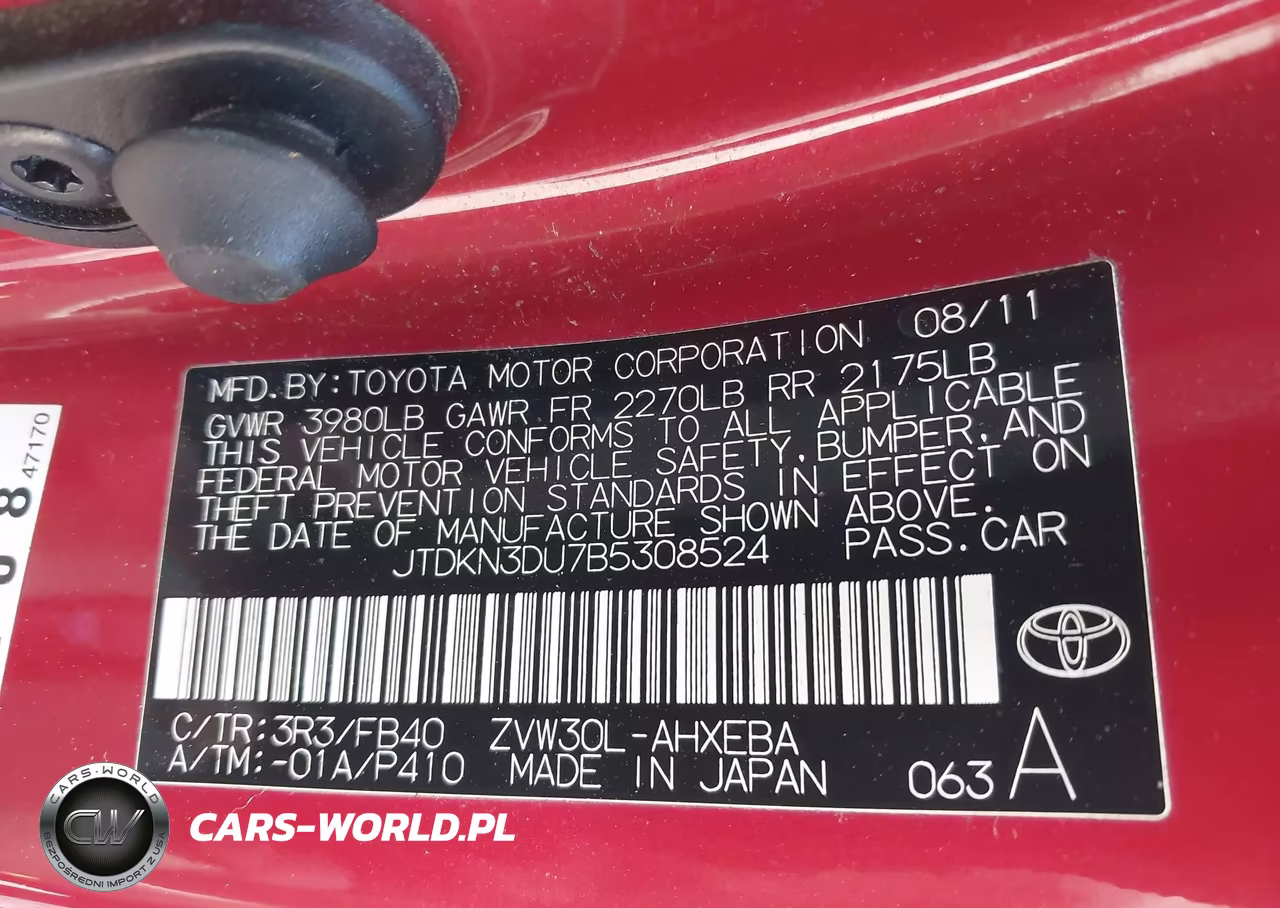 2011 Toyota Prius Two VIN:JTDKN3DU7B5308524 - 9