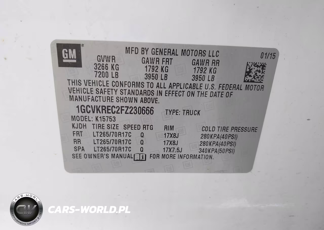 2015 Chevrolet Silverado 1500 Lt VIN:1GCVKREC2FZ230666 - 9
