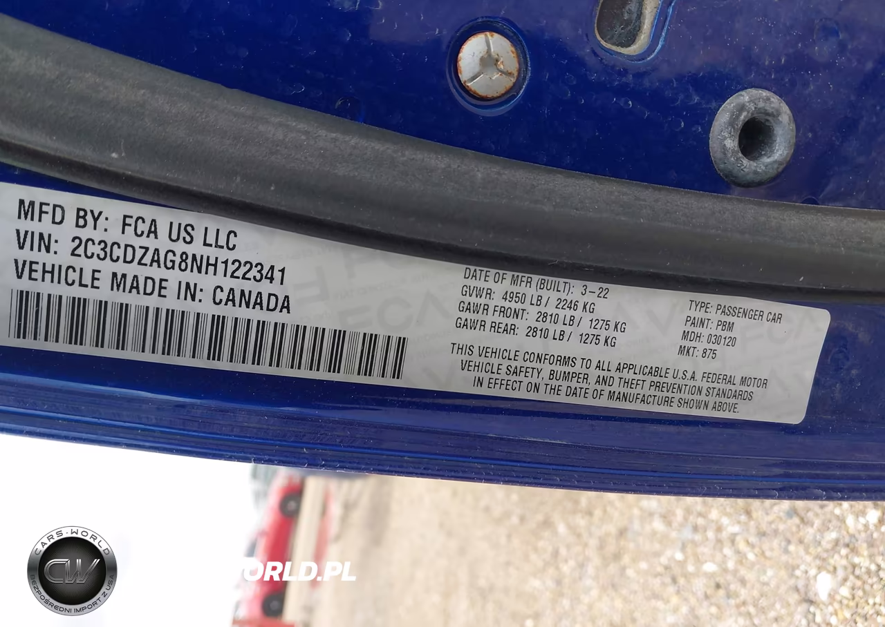 2022 Dodge Challenger Sxt VIN:2C3CDZAG8NH122341 - 9
