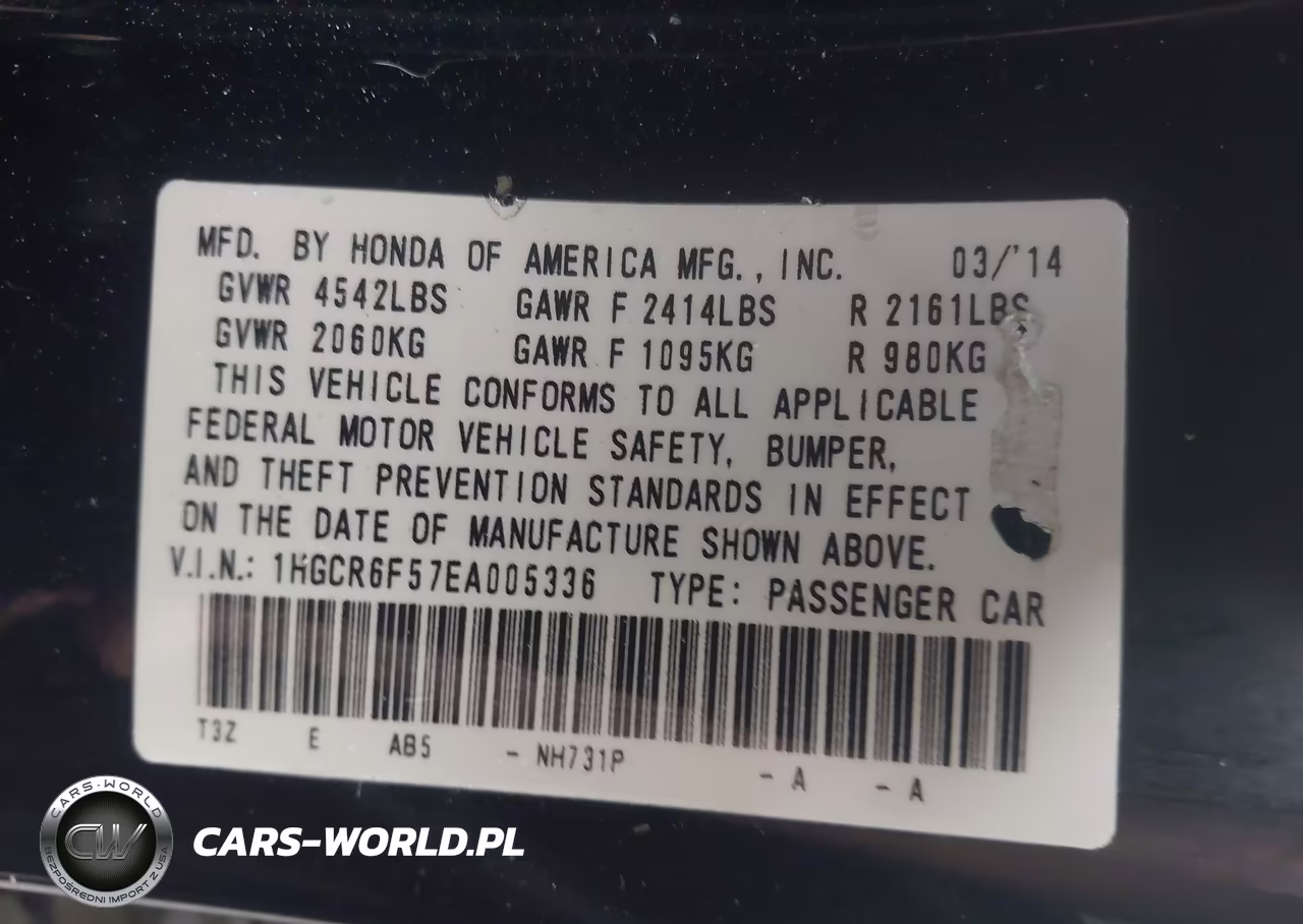 2014 Honda Accord Hybrid Ex-L VIN:1HGCR6F57EA005336 - 9