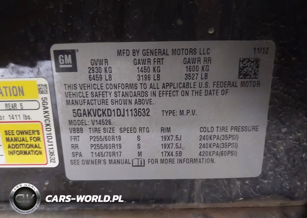 2013 Buick Enclave Leather VIN:5GAKVCKD1DJ113632 - 9