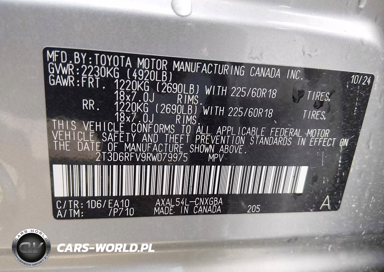 2024 Toyota Rav4 Hybrid Limited VIN:2T3D6RFV9RW079975 - 9