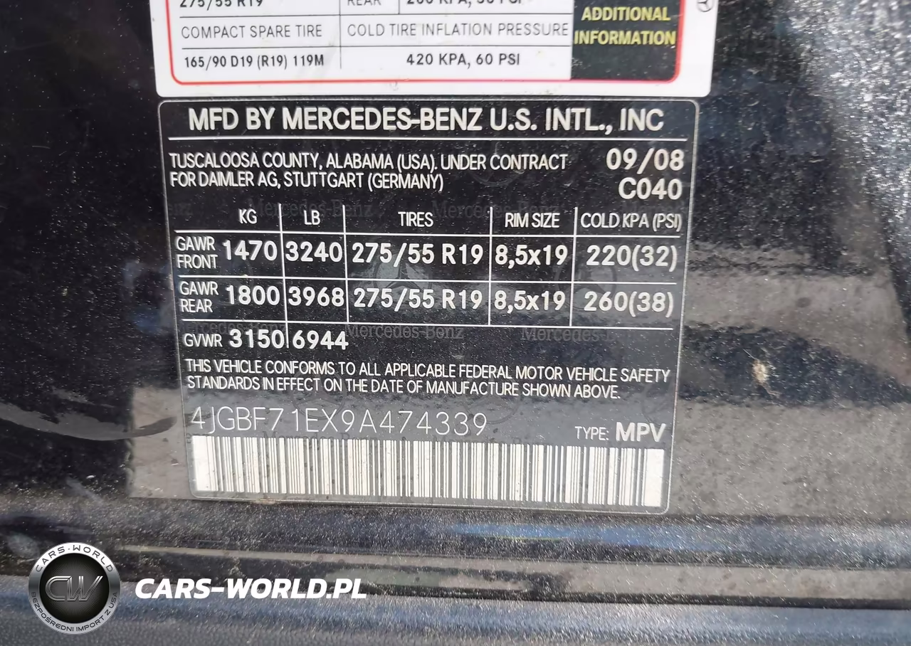2009 Mercedes-Benz Gl 450 4Matic VIN:4JGBF71EX9A474339 - 13
