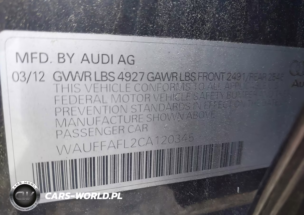2012 Audi A4 2.0T Premium Plus VIN:WAUFFAFL2CA120345 - 9