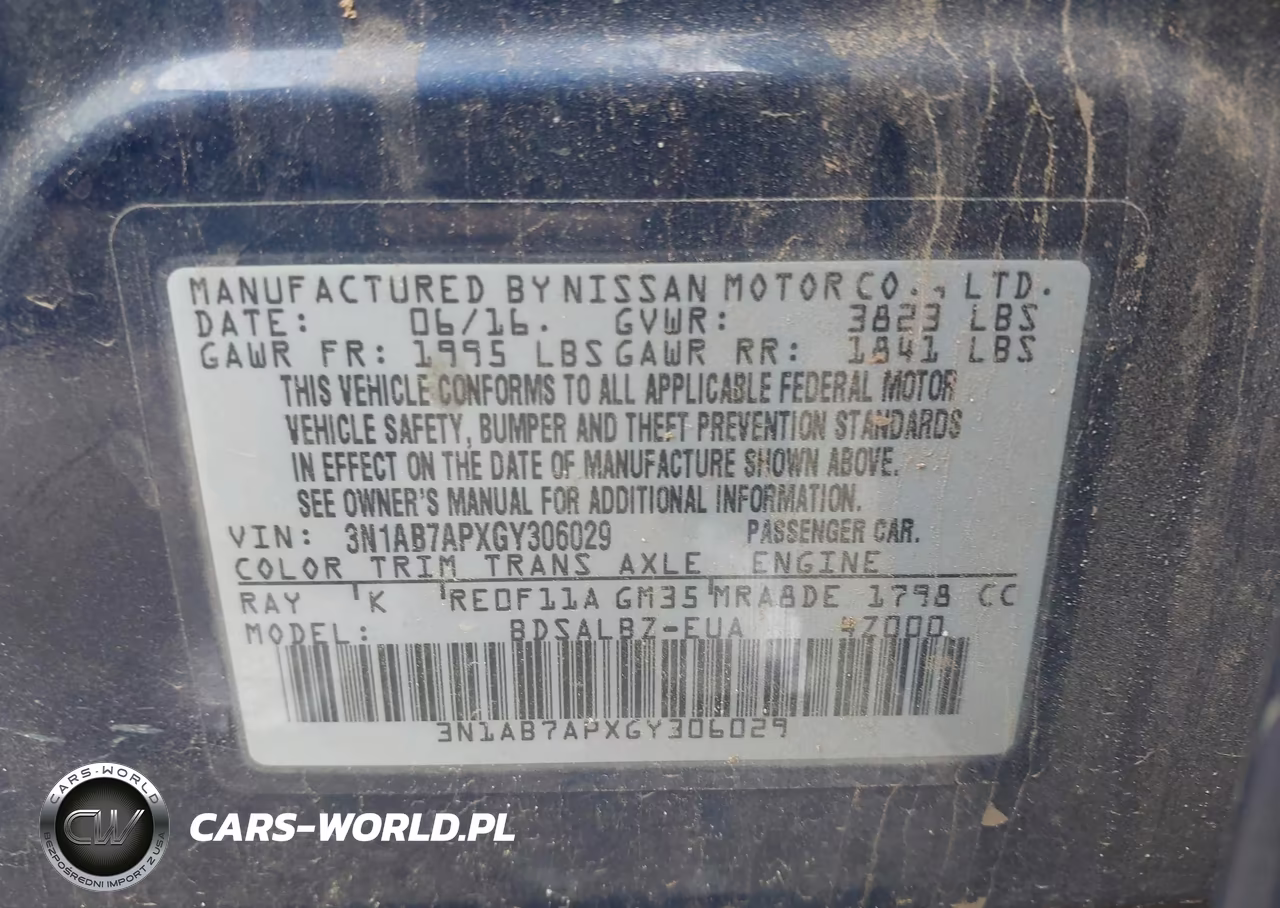 2016 Nissan Sentra S VIN:3N1AB7APXGY306029 - 9