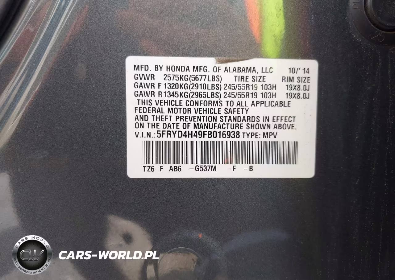 2015 Acura Mdx Technology Package VIN:5FRYD4H49FB016938 - 9