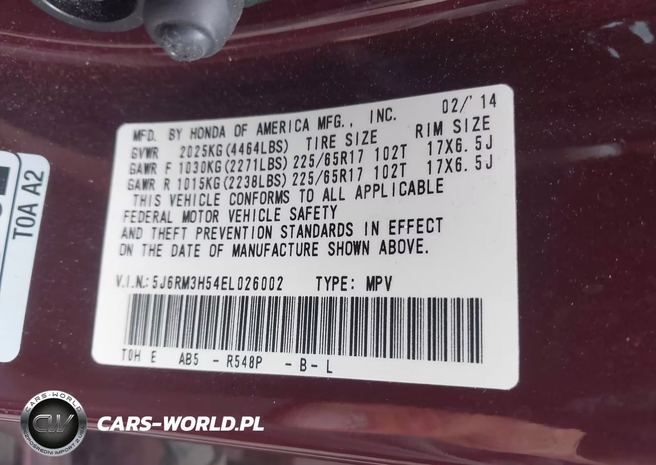2014 Honda Cr-V Ex VIN:5J6RM3H54EL026002 - 9
