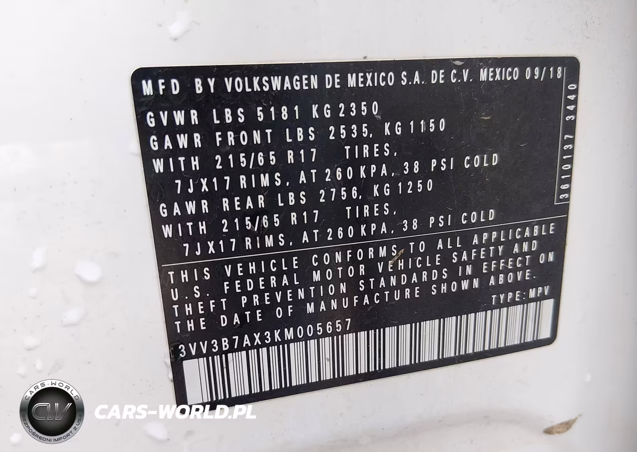 2019 Volkswagen Tiguan 2.0T Se-2.0T Sel-2.0T Sel R-Line-2.0T Sel R-Line Black VIN:3VV3B7AX3KM005657 - 9