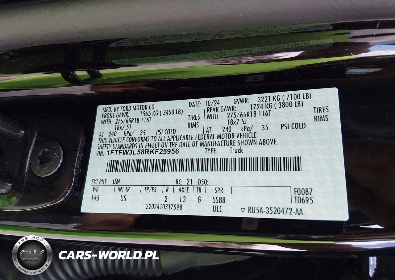 2024 Ford F-150 Xlt VIN:1FTFW3L58RKF25956 - 9