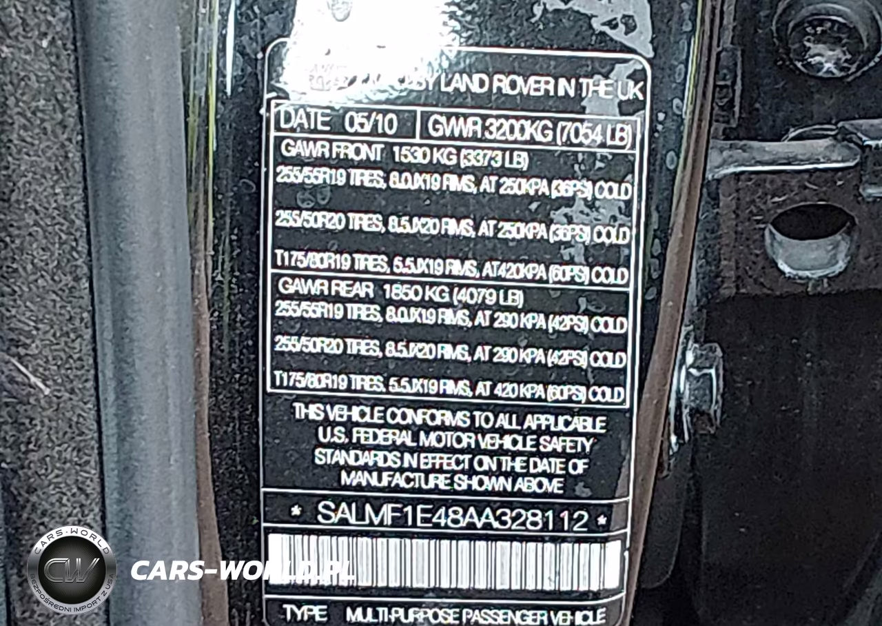 2010 Land Rover Range Rover Supercharged VIN:SALMF1E48AA328112 - 9