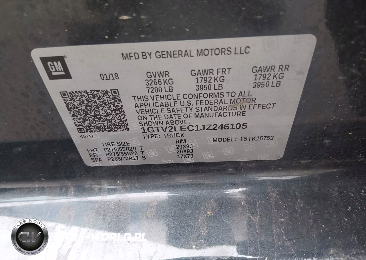 2018 GMC Sierra 1500 VIN:1GTV2LEC1JZ246105 - 9