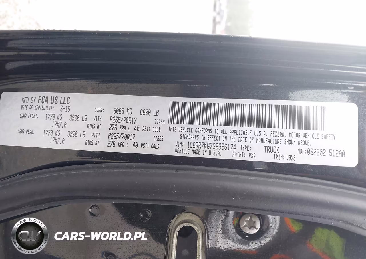 2016 Ram 1500 Tradesman VIN:1C6RR7KG7GS396174 - 9