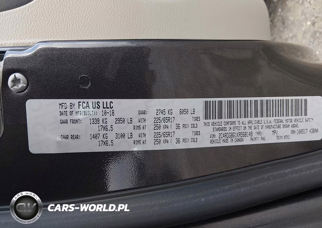 2019 Dodge Grand Caravan Se VIN:2C4RDGBG1KR568149 - 9