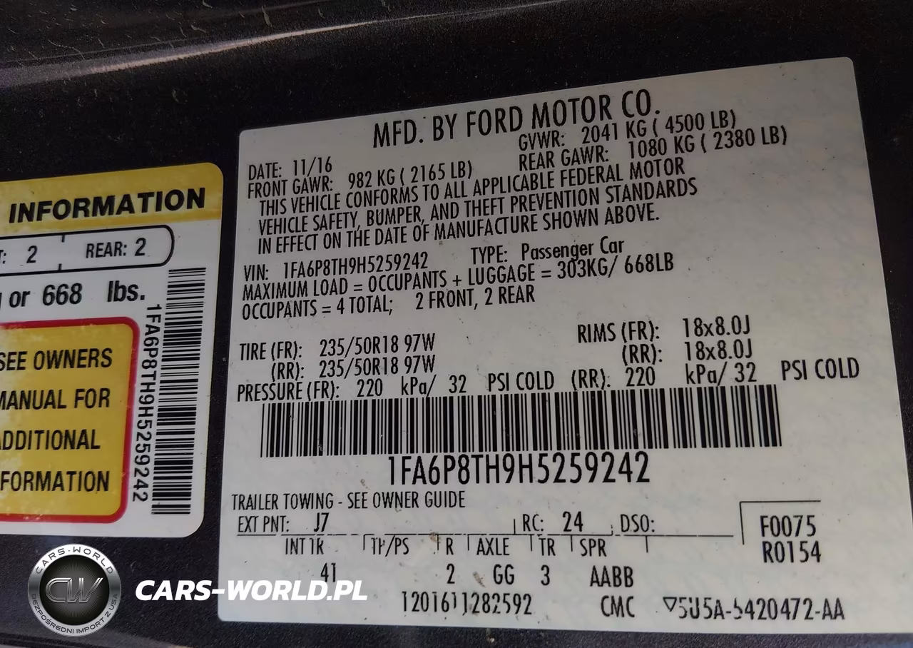 2017 Ford Mustang Ecoboost VIN:1FA6P8TH9H5259242 - 9