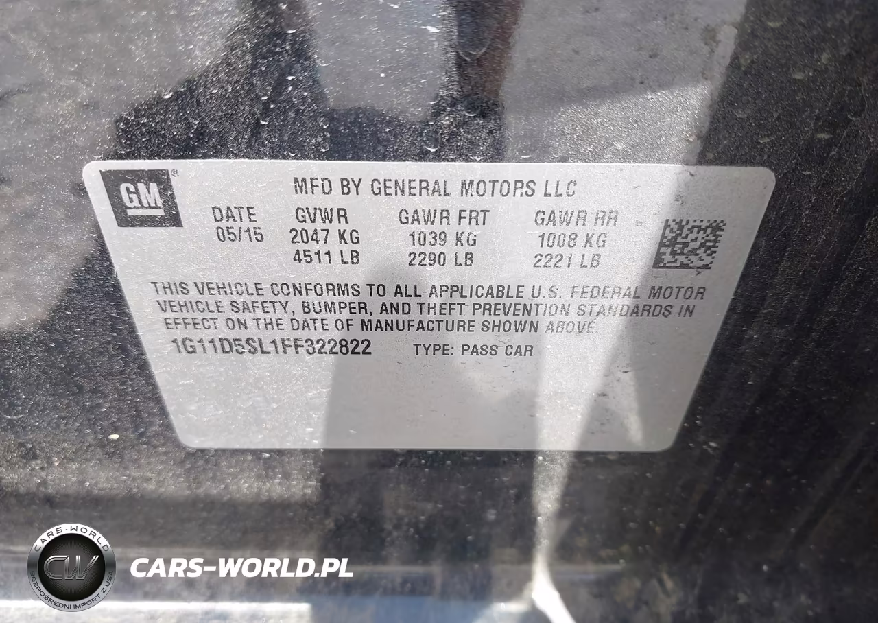 2015 Chevrolet Malibu 2Lt VIN:1G11D5SL1FF322822 - 9
