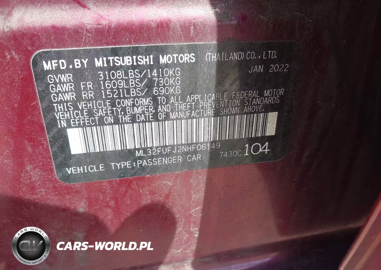 2022 Mitsubishi Mirage G4 Black Edition-Es-Le VIN:ML32FUFJ2NHF06149 - 9