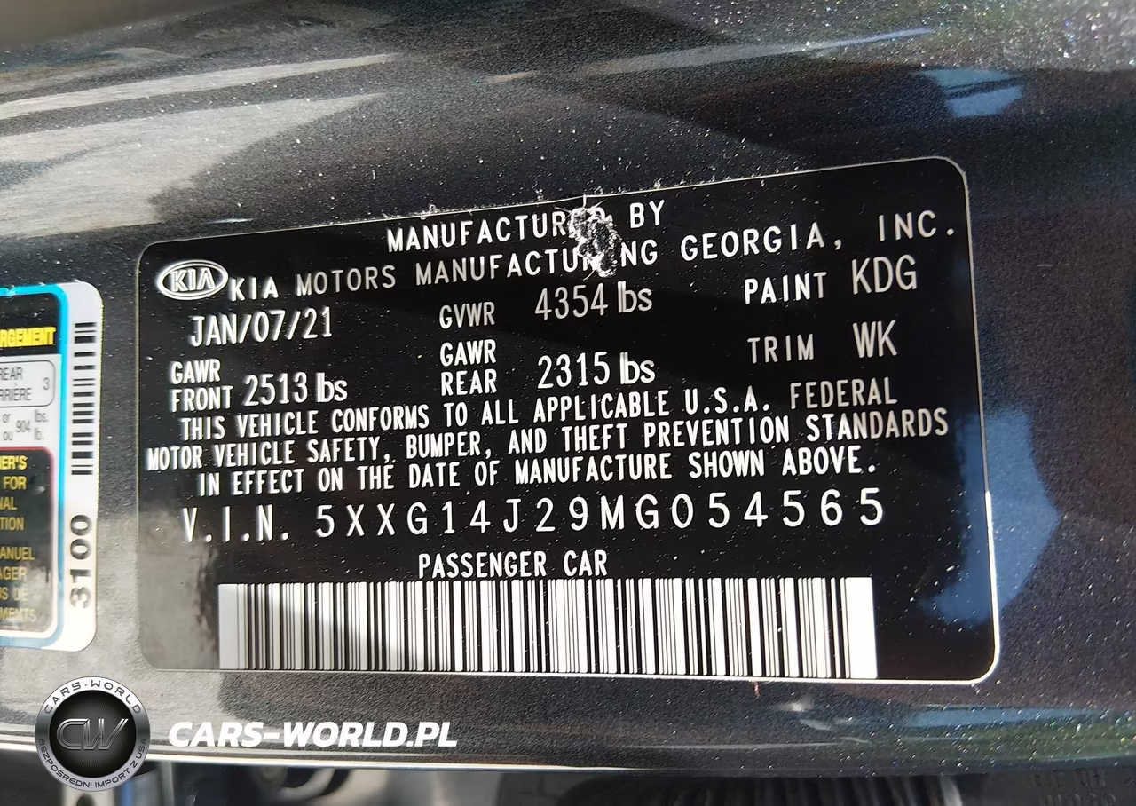 2021 Kia K5 Lxs VIN:5XXG14J29MG054565 - 9