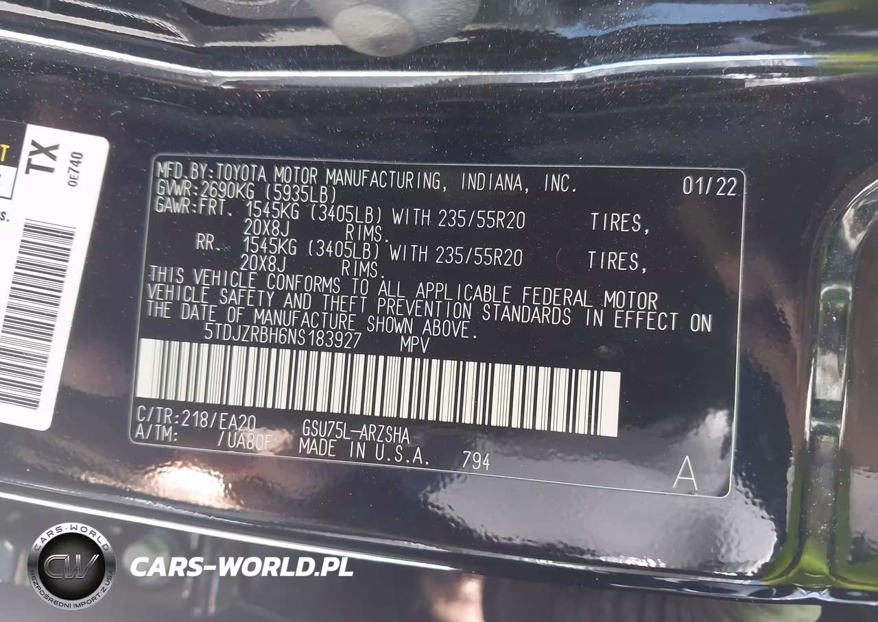 2022 Toyota Highlander Xse VIN:5TDJZRBH6NS183927 - 9