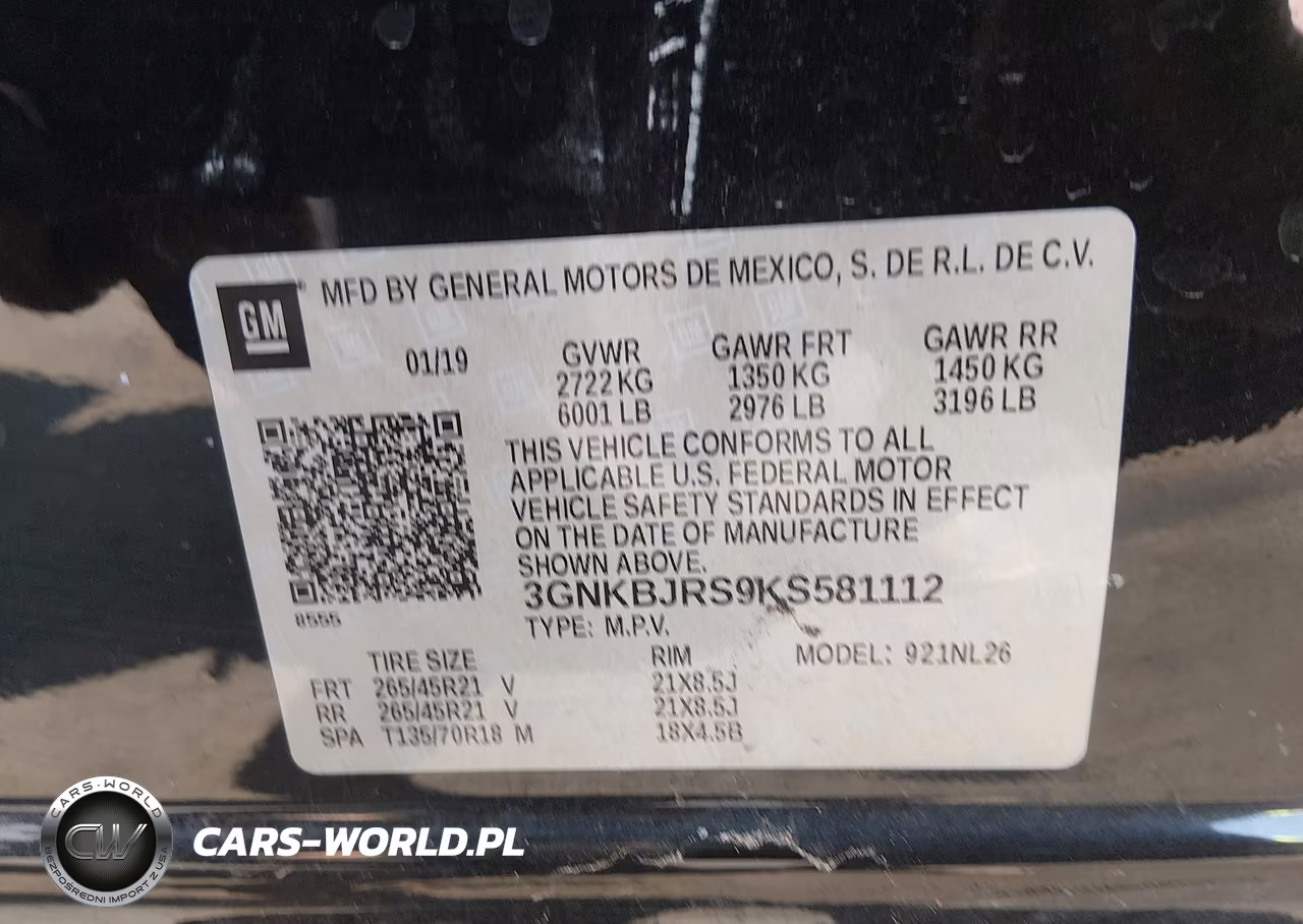 2019 Chevrolet Blazer Rs VIN:3GNKBJRS9KS581112 - 9