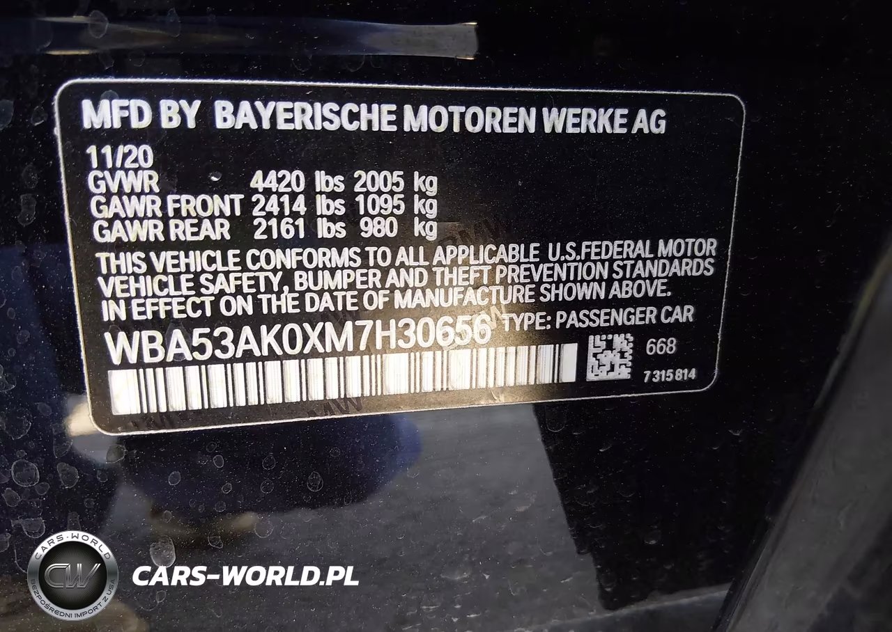 2021 BMW 228I Gran Coupe Sdrive VIN:WBA53AK0XM7H30656 - 9