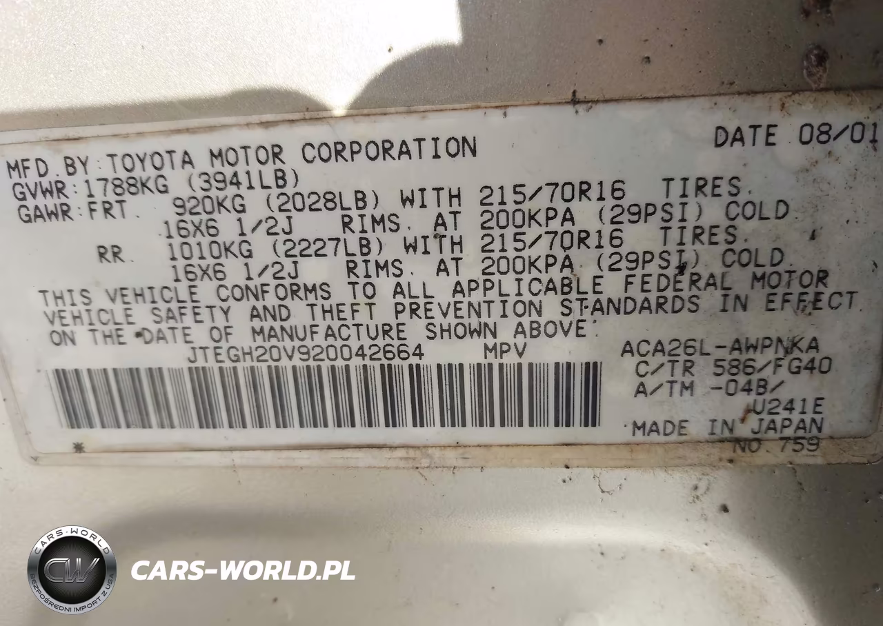 2002 Toyota Rav4 VIN:JTEGH20V920042664 - 9