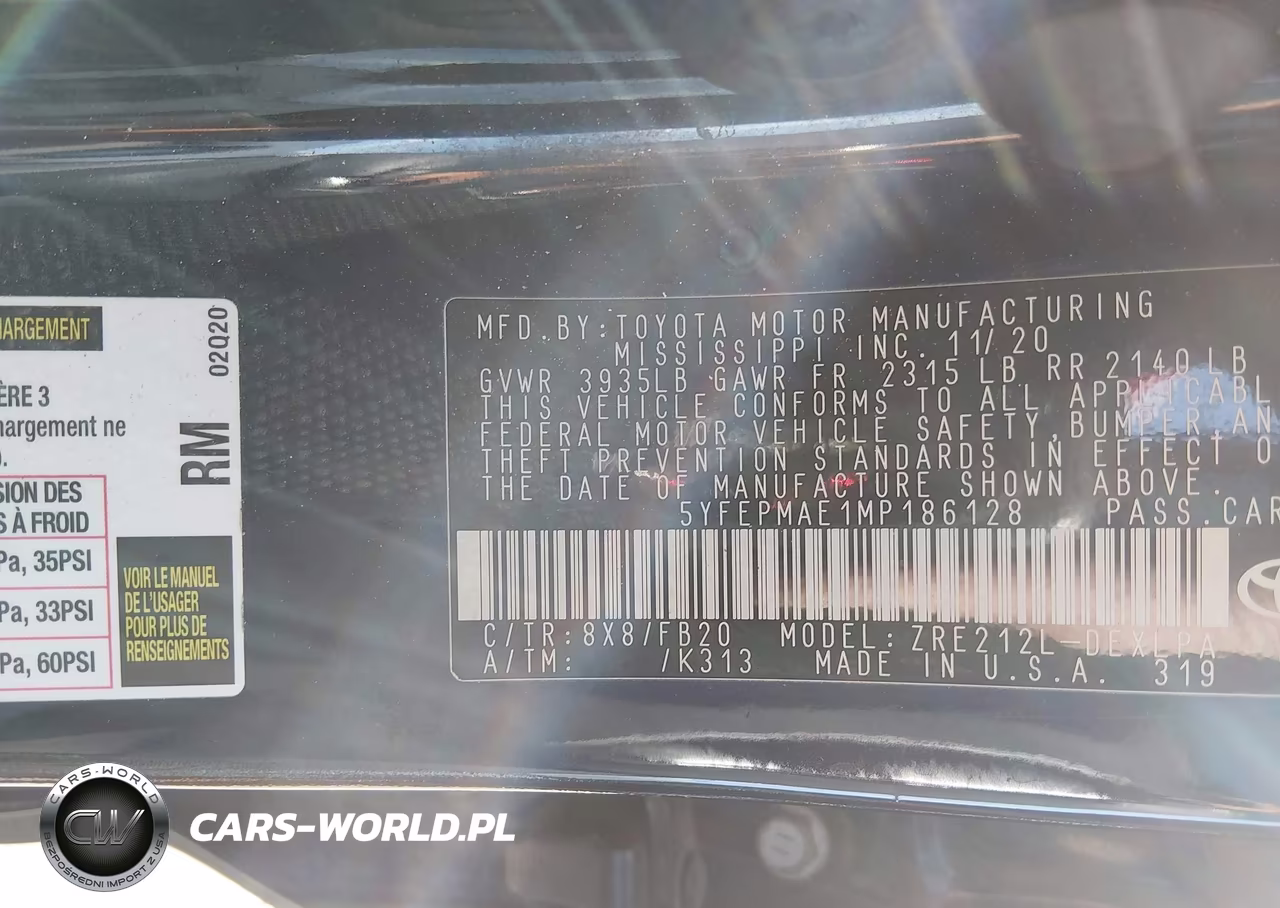 2021 Toyota Corolla Le VIN:5YFEPMAE1MP186128 - 9