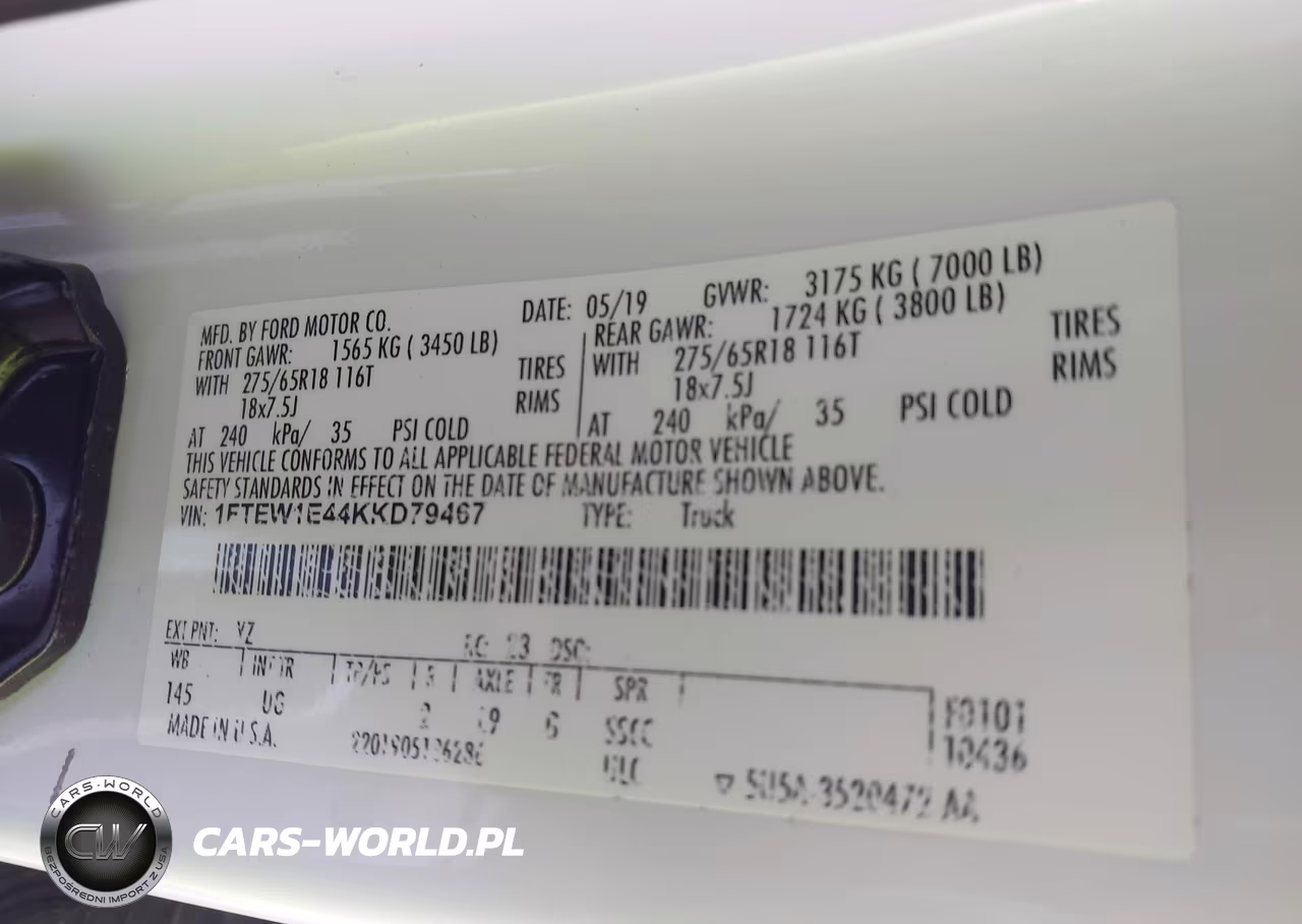2019 Ford F-150 Xlt VIN:1FTEW1E44KKD79467 - 9