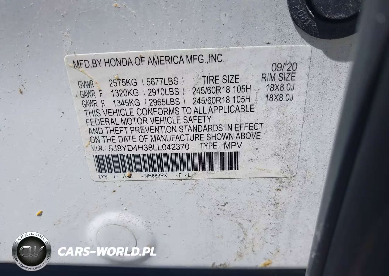 2020 Acura Mdx Standard VIN:5J8YD4H38LL042370 - 9