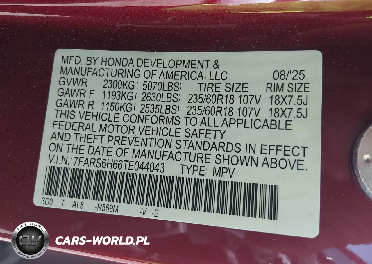 2026 Honda Cr-V Hybrid Awd Trailsport VIN:7FARS6H66TE044043 - 9