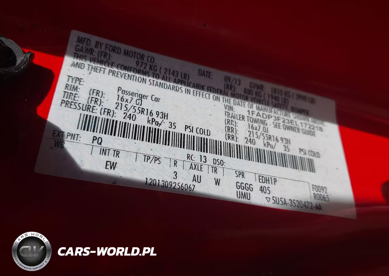 2014 Ford Focus Se VIN:1FADP3F23EL172218 - 9
