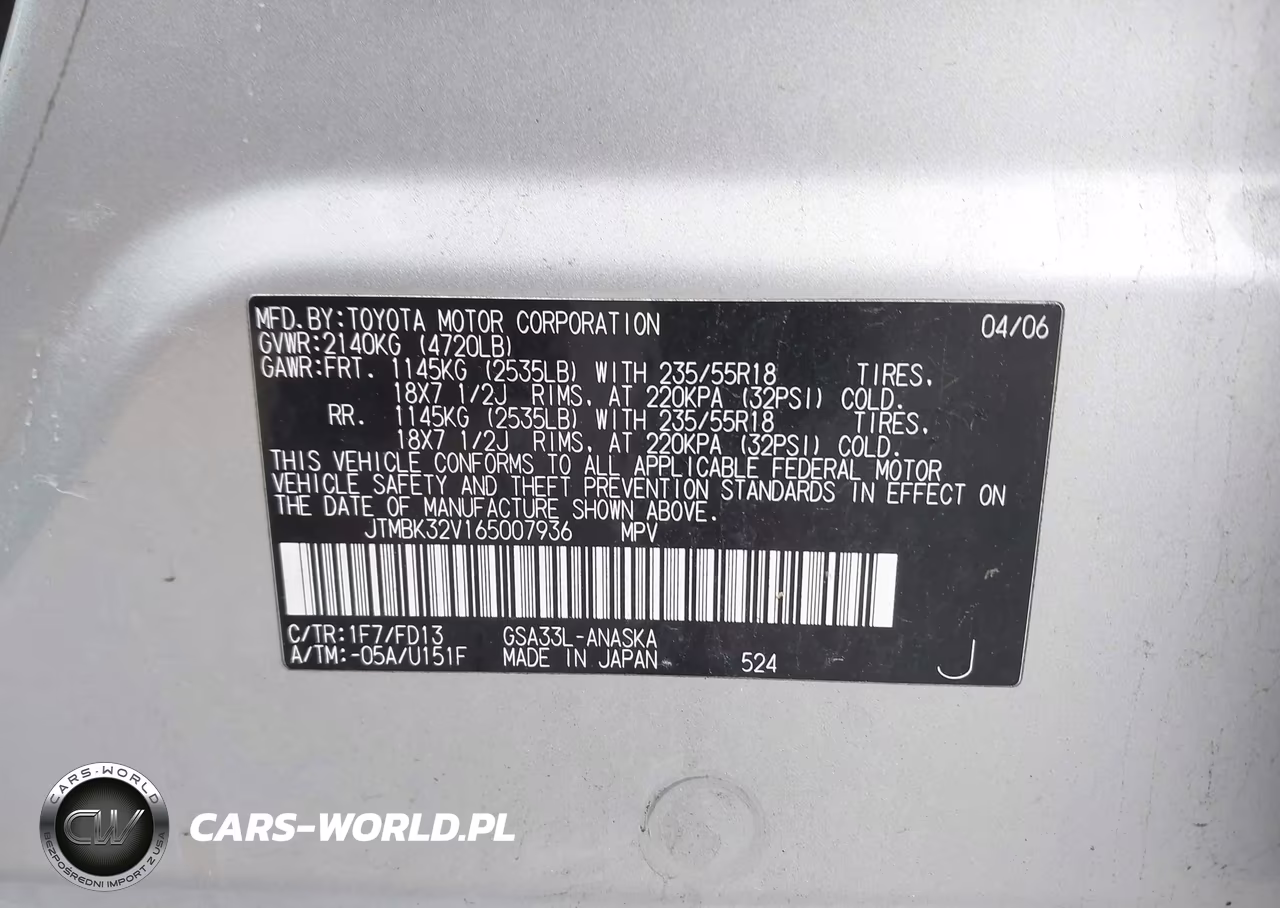 2006 Toyota Rav4 Sport V6 VIN:JTMBK32V165007936 - 9