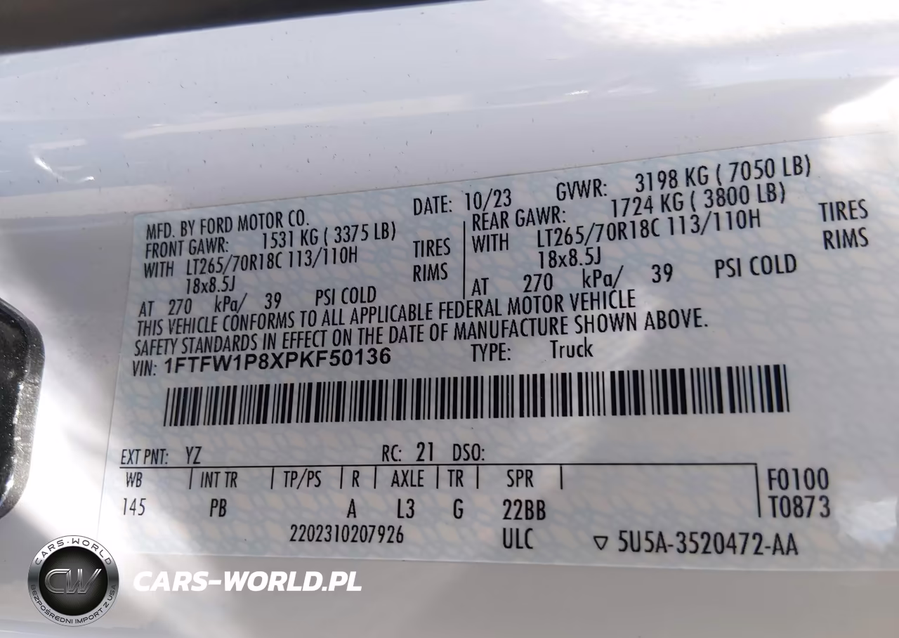 2023 Ford F-150 Police Responder Xl VIN:1FTFW1P8XPKF50136 - 9