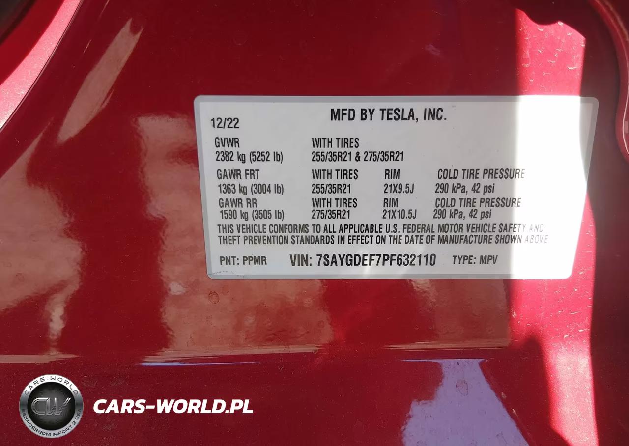 2023 Tesla Model Y Performance Dual Motor All-Wheel Drive VIN:7SAYGDEF7PF632110 - 9