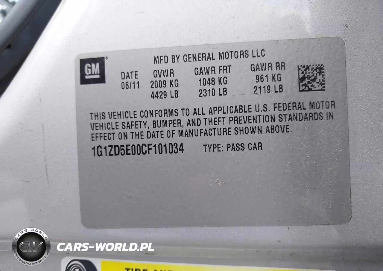 2012 Chevrolet Malibu 2Lt VIN:1G1ZD5E00CF101034 - 9