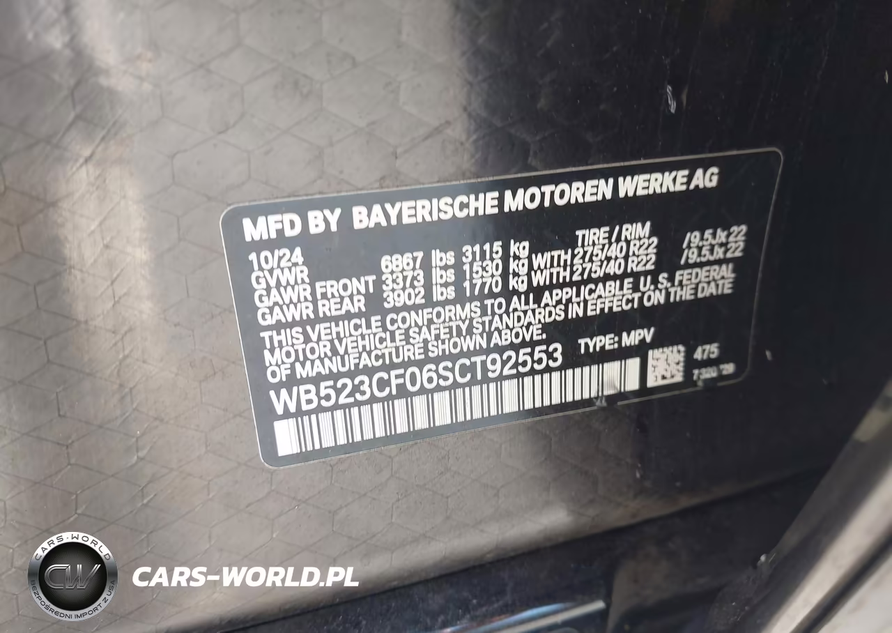 2025 BMW Ix xDrive50 VIN:WB523CF06SCT92553 - 9