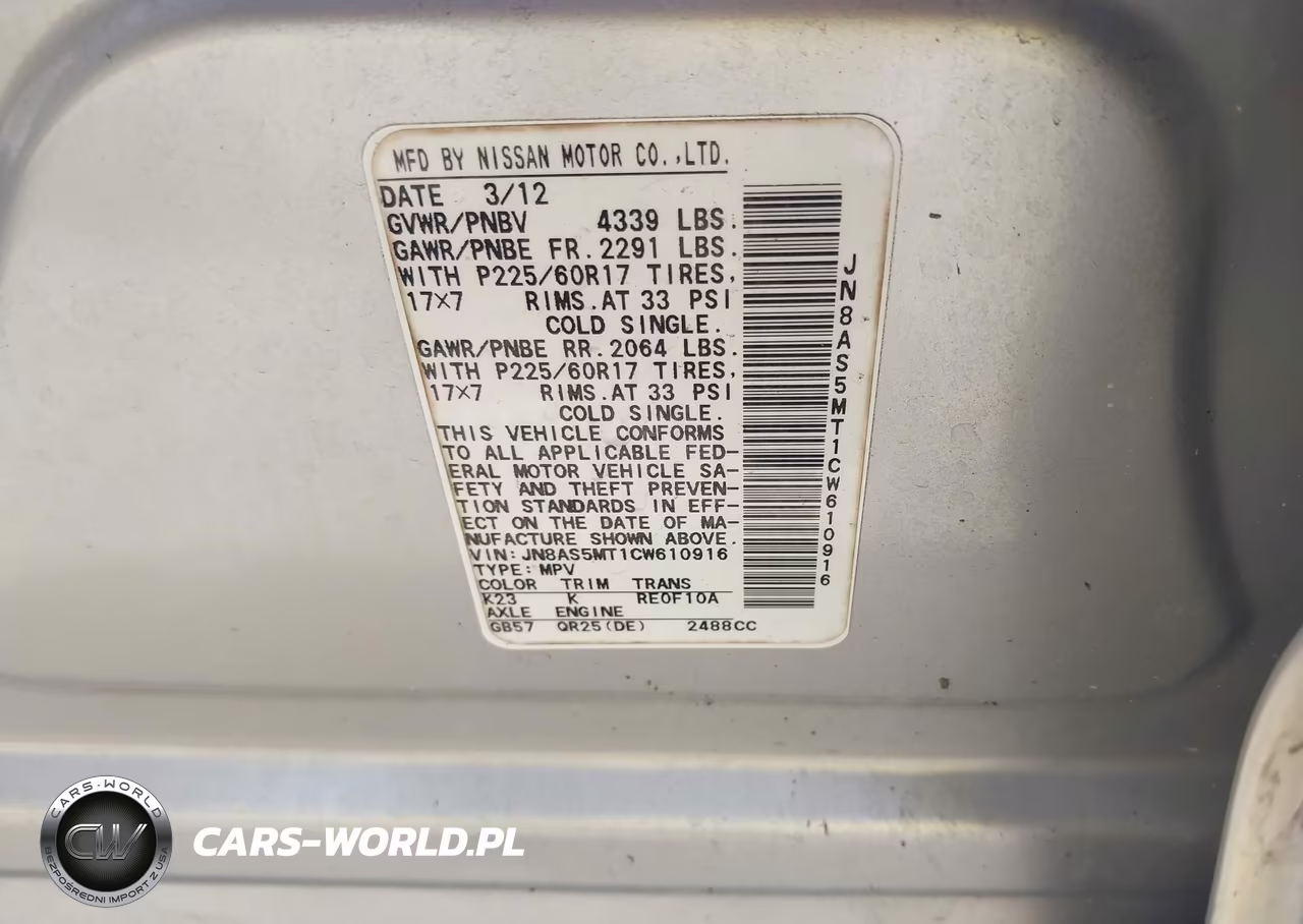 2012 Nissan Rogue Sv VIN:JN8AS5MT1CW610916 - 9