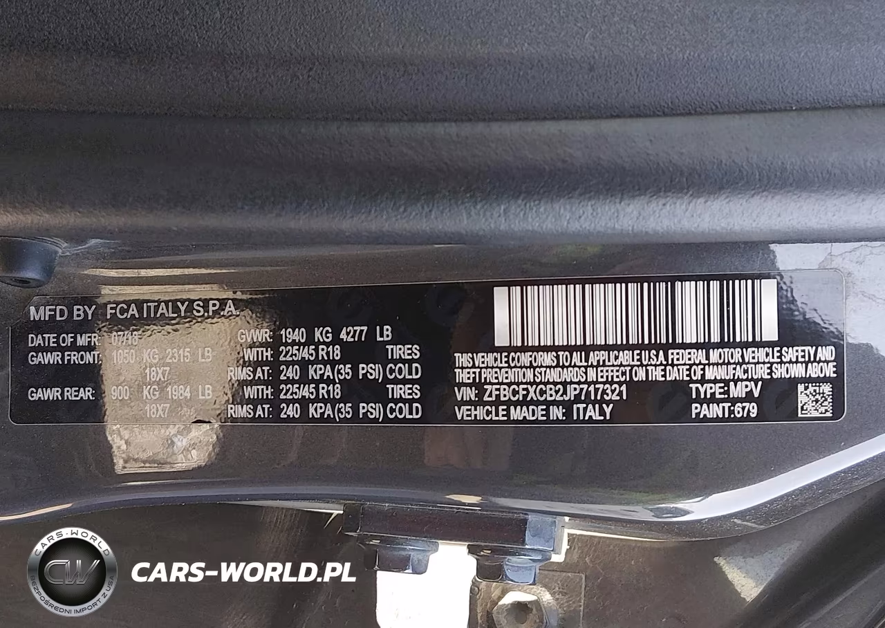 2018 Fiat 500X Urbana Fwd VIN:ZFBCFXCB2JP717321 - 9