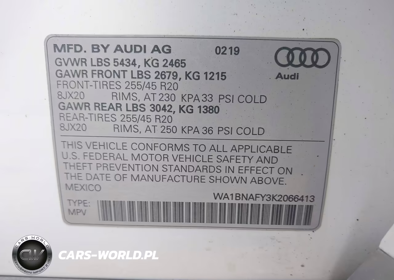 2019 Audi Q5 45 Premium VIN:WA1BNAFY3K2066413 - 9