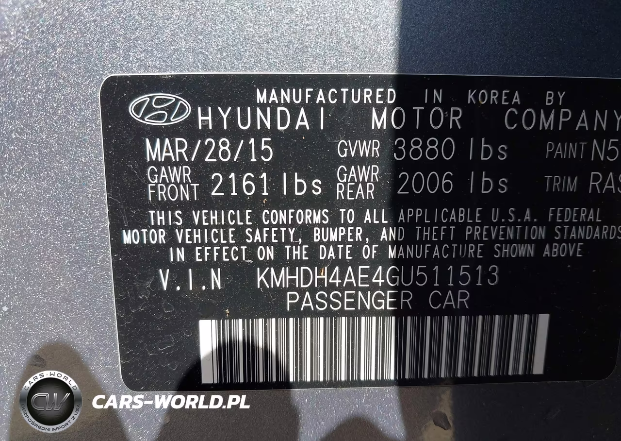 2016 Hyundai Elantra Se VIN:KMHDH4AE4GU511513 - 9